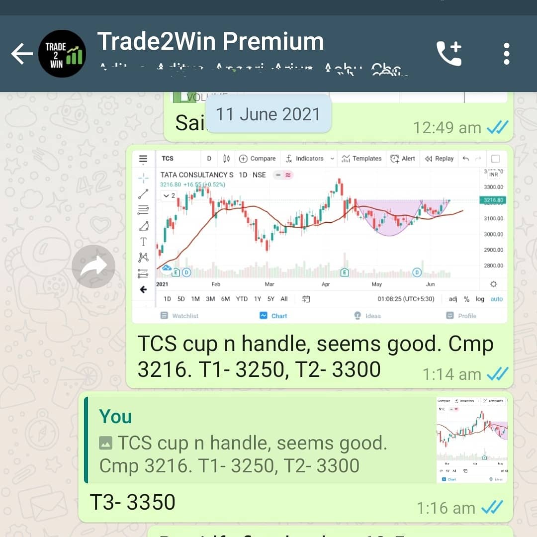 _Trade2win's tweet photo. Live example of cup n handle setup in TCS.
swipe to check when it was picked, shared with premium members and gave breakout very next day
#positionaltrade #swingtrading #trade2win
#tcs #cupandhandlepattern
#technicalanalysis https://t.co/anFN4Nisei