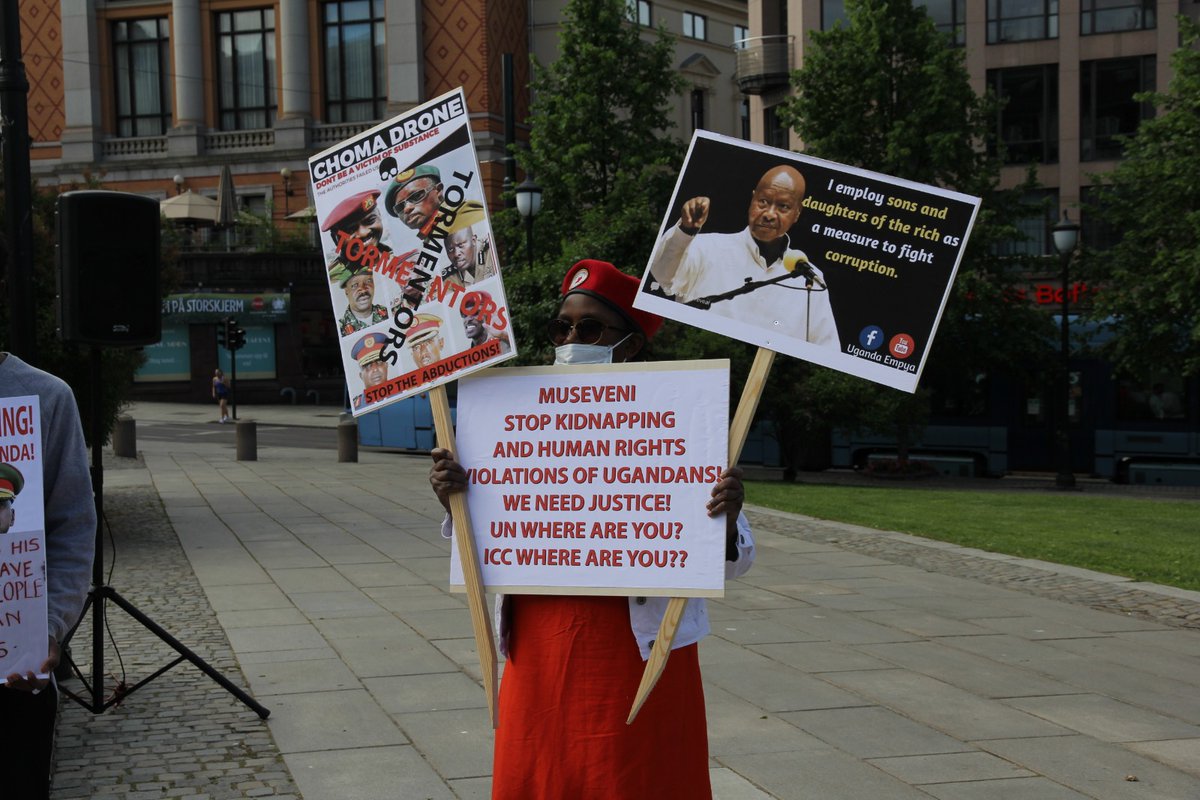 NUP_Ug's tweet photo. We salute our comrades in the diaspora who took part in the protests calling on all aid donors to stop funding the Museveni dictatorship which characterized with gross violations of human rights, lack for respect of rule of law, criminalization of dissent political opinions,etc. https://t.co/gZ9sMVfFWc