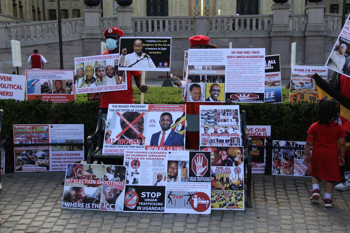 NUP_Ug's tweet photo. We salute our comrades in the diaspora who took part in the protests calling on all aid donors to stop funding the Museveni dictatorship which characterized with gross violations of human rights, lack for respect of rule of law, criminalization of dissent political opinions,etc. https://t.co/gZ9sMVfFWc