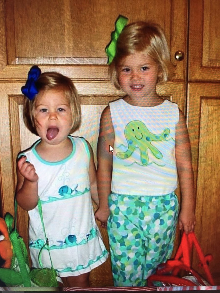 PalmerBall's tweet photo. Taylor Ball - this is how it started - 1st day of school in 2 year old class.  This is how it’s going - Debutante Ball at age 19.
She sure likes sticking her tongue out! https://t.co/0JXWUKs3TT