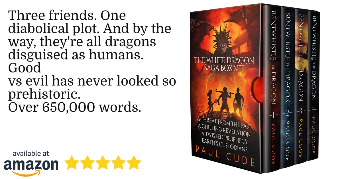Via "<a href="/paul_cude/">Paul Cude</a>
In a frenzied call to arms, can a former dragon lead the charge against staggering odds in a winner-takes-all battle for the planet? mybook.to/4BkBoxSet
#Dragons #fantasyreads
