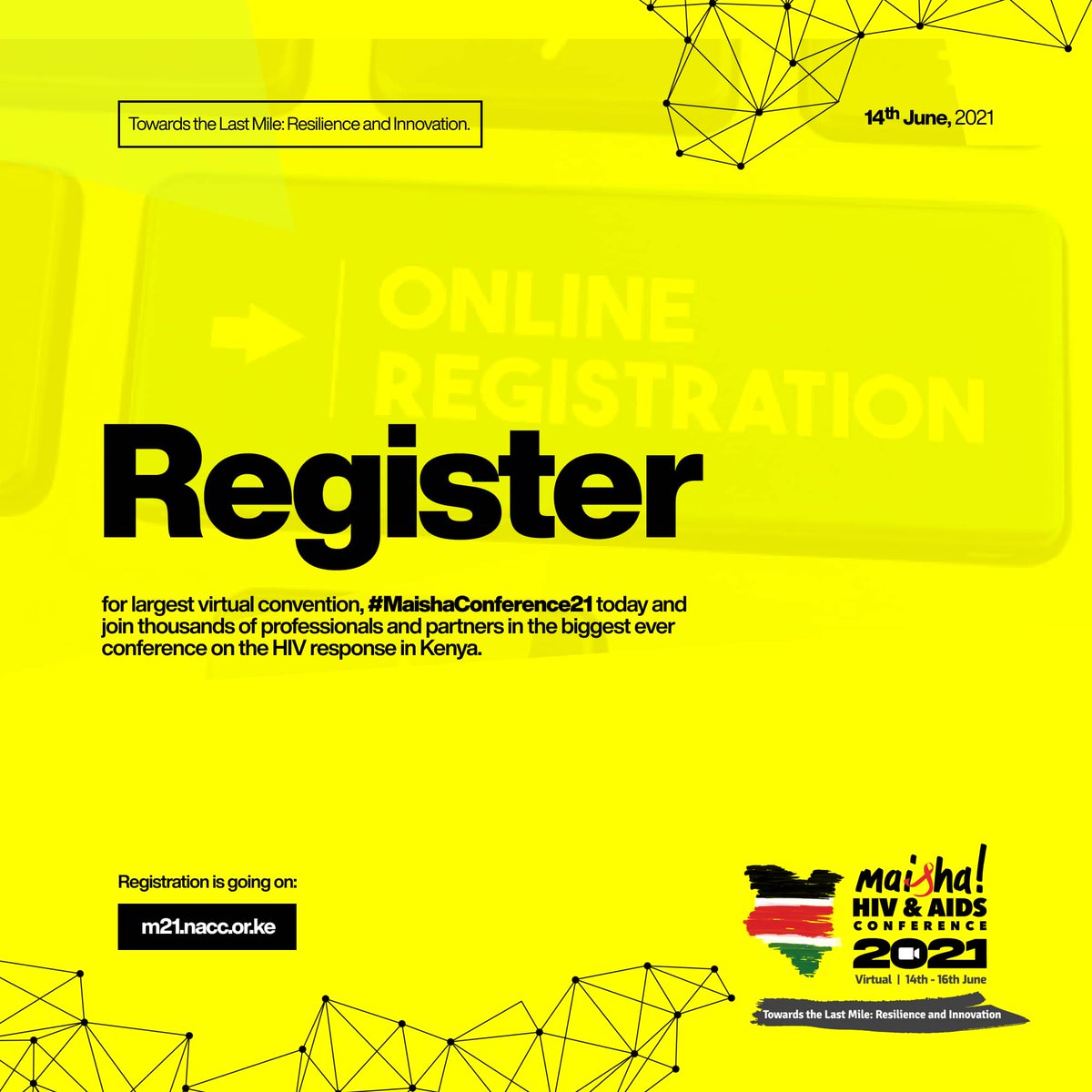 HIV response requires keeping up with science, clinical data, treatment guidelines, and social science research.  How can we translate this into policies?
Join the virtual #MaishaConference from 14-16 June to learn the experiences.
Register (free): mc21.nacc.or.ke