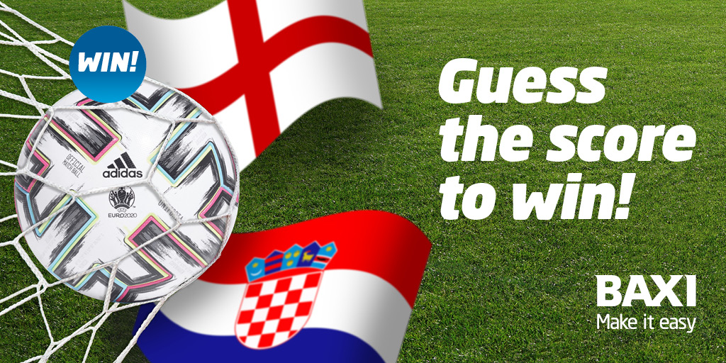 baxiboilers's tweet photo. ⚽ Want to win an official #EURO2020 Adidas football? 

⚽ Tell us your score prediction for the England v Croatia match! 

⚽ The first person to correctly guess the score (before kick off at 2pm) wins!

More info here:  https://t.co/v4REQeEOyJ https://t.co/7v6U7wdVwO
