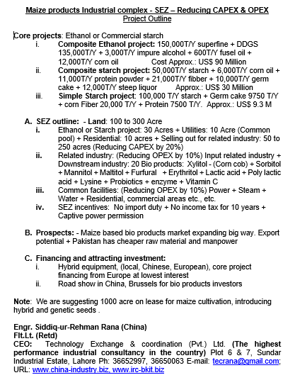 TEC_Pvt's tweet photo. Maize products Industrial complex - SEZ - Reducing CAPEX & OPEX
#TechnologyExchangeandCoordinationPvtLtd #4PillarModel #IndustrialPark #SEZ #Maize #SodaAsh #Sugarcane #MedicalStarch #CornOil #LaticAcid #PolylacticAcidBiogradeablePlastic #DisposableTablewareProject #SiddiqurRehman https://t.co/7RvZaiQ2Z9