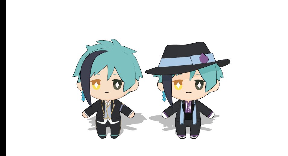 heterochromia streaked hair chibi multiple boys male focus jacket black hair  illustration images