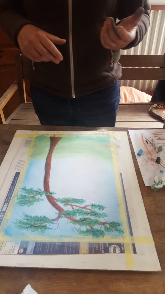 SchoolElements's tweet image. First drawing class with many returning to drawing or complete novices! We also made charcoal and used in drawing . Everyone left with their own masterpiece! Join us next time?