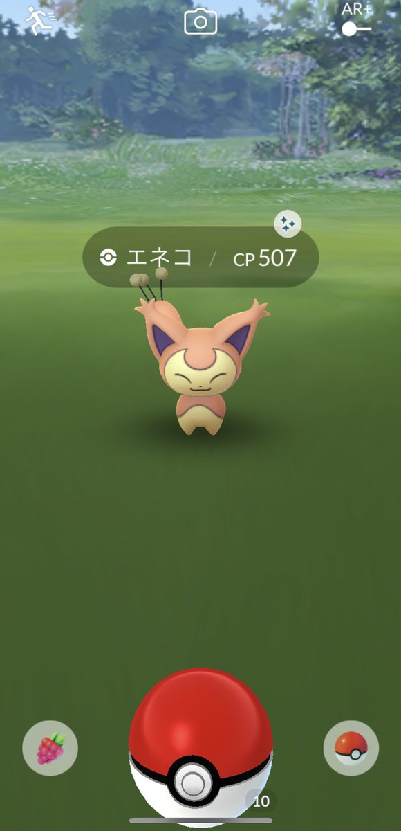 麦わらのピカチュウ エネコの色違い初ゲット ポケモンgo エネコ 色違い