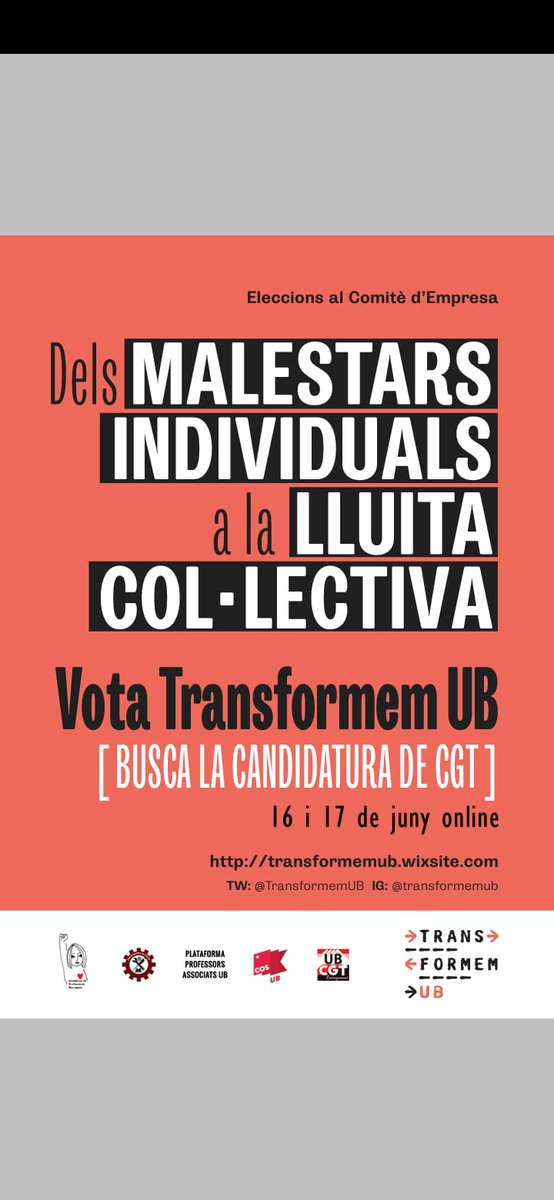 TransformemUB's tweet photo. Demà dia 14 farem el nostre acte de tancament de campanya al pati de lletres de l'edifici històric. Us esperem a les 12.30! https://t.co/wgrCkjimPC