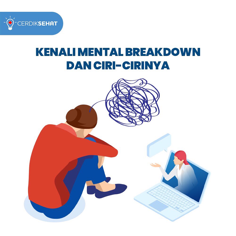 cerdiksehat's tweet photo. Mental breakdown adalah kondisi stres berat yang menimpa seseorang hingga tidak bisa menjalankan fungsi normalnya sebagai manusia. Ciri yang mengalaminya pun bermacam-macam
#GenSehat #GenerasiCerdik #CerdikSehat #Sehat #TubuhSehat #TipsSehat #HidupSehat #MentalBreakdown #Anxiety https://t.co/qJRYx3sjRF