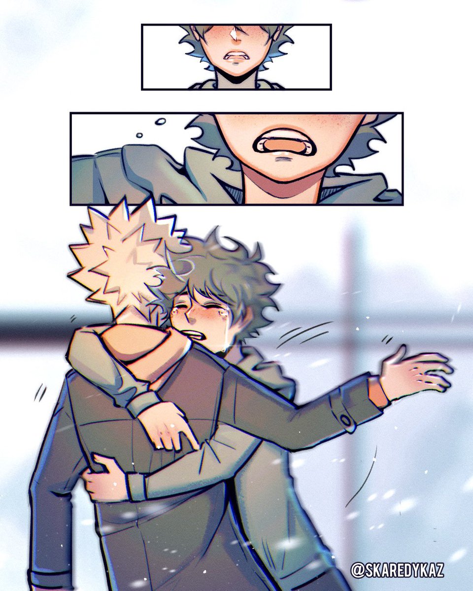 "Izuku couldn't help it- he ran to him." 

Drew another fanart for @lrnbkdk `s amazing fic "Just Like Breathing"- I'm still crying ;w; 
