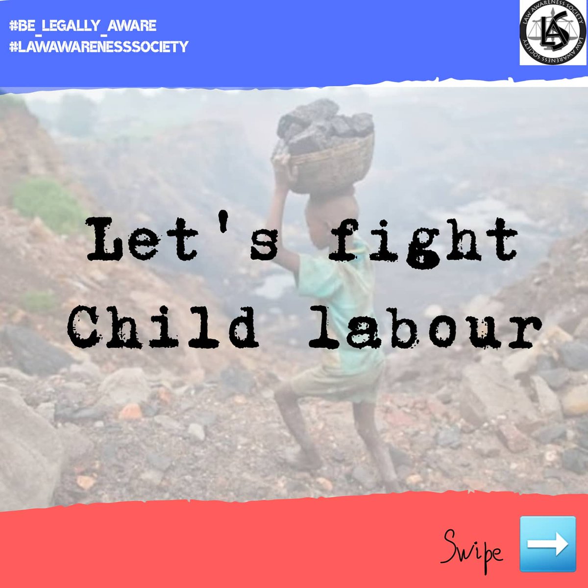lasorganization's tweet photo. Child labour is one of the biggest concern of our society. At the age which is mandatory for their education and health, They are forced to work.
#Be_legally_aware
#lawawarenesssociety https://t.co/HHAJVt6jiH