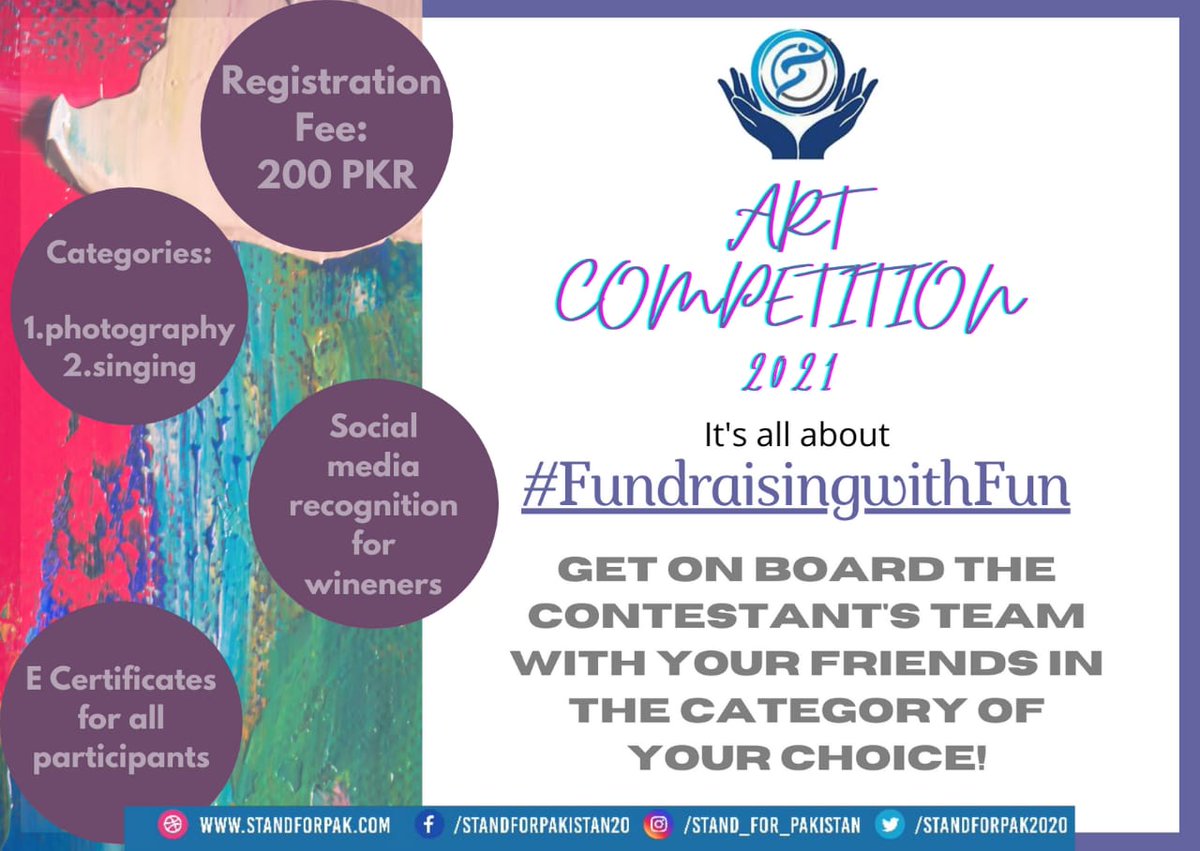 StandForPak2020's tweet photo. We're gearing up for our second competition and we cannot wait for your participation and entries! 
There's a minimal registration fees, please sign up! 
After all, it's #FundraisingwithFun

Register at: https://t.co/8j2xTyXrq0 https://t.co/vJSH3gSw8K
