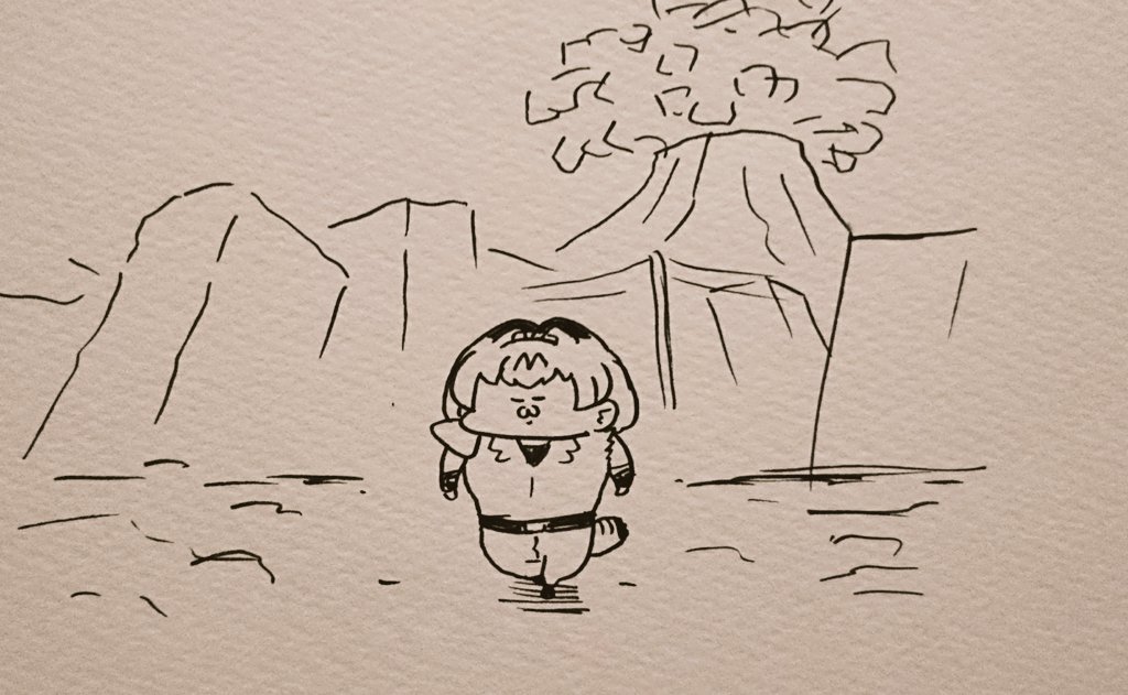 荒廃したパークを歩くひとりのフレンズがいた 