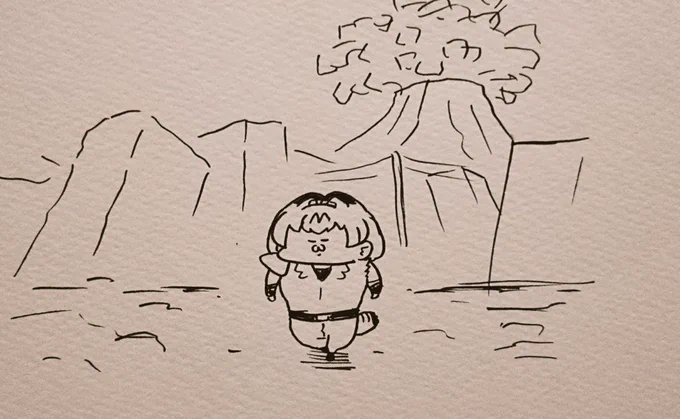 荒廃したパークを歩くひとりのフレンズがいた 