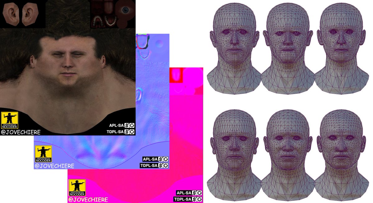 jovechiere's tweet photo. Reflections #Arma3:
1 character face texture = 2 MB
6 human heads models = 2 MB
I think I'm going to model more heads for #ToHCharacters https://t.co/wrAsWD5S71