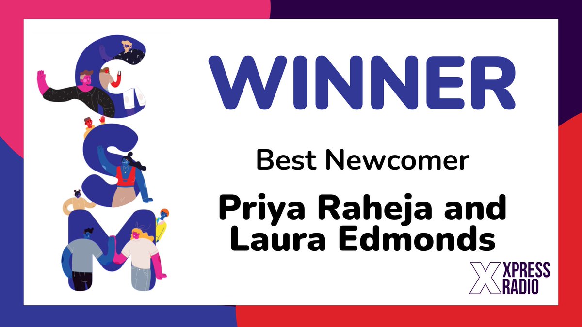xpressradio's tweet photo. Best Newcomer is judged by the managers of Xpress and was awarded to @lauraedmonds21 and Priya for their brilliant work with their show 'Sounds Good' - they created an amazing brand and constantly produced creative shows weekly and for events! @soundsgoodxpress on Instagram https://t.co/nVjIlfNJdG