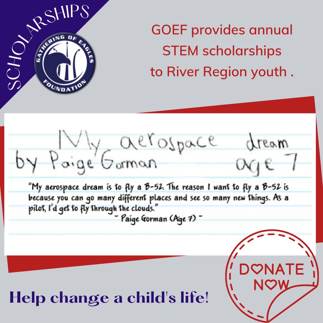 GOEFoundation's tweet photo. The #GOEFoundation provides #STEM #scholarships and outreach AL kids.
Members fundraise to send children to #spacecamp and other STEM experiences as well as participated in local education tutoring and mentorship.
Support GOEF by donating on our website: https://t.co/M8jOBifW0q https://t.co/A2gr8qgvMq