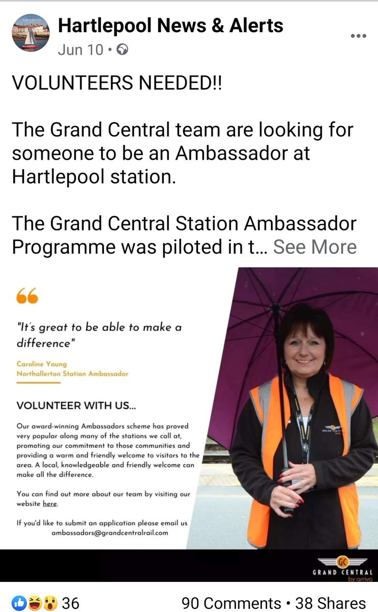 CllrKatieWeston's tweet image. The nerve of @GC_Rail ! 
A private company wanting (unpaid) volunteers in the middle of a global pandemic when lots of people are in desperate need of jobs and income. 
If this is a role that is needed, pay the staff a living wage.