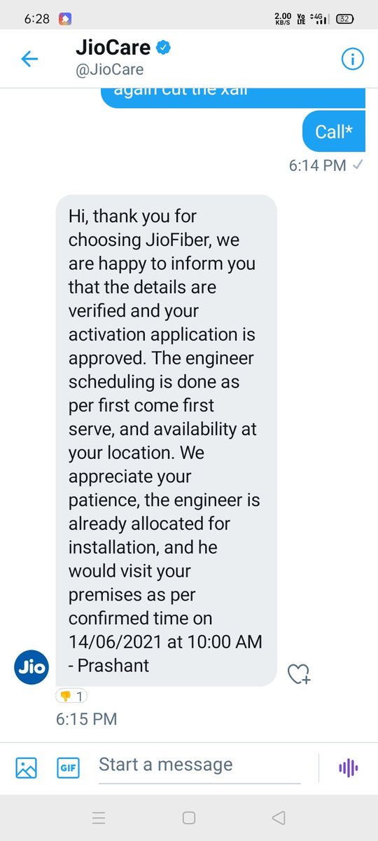 _Hindu_league's tweet photo. You guys can't help you can just harras customer and your technician also who came for documentation.
@JioCare @reliancejio @airtelindia 
Do take action agains your staff for not picking up calls and talking rudely 
@reliancejio @JioCare https://t.co/OxRpPiZfTc