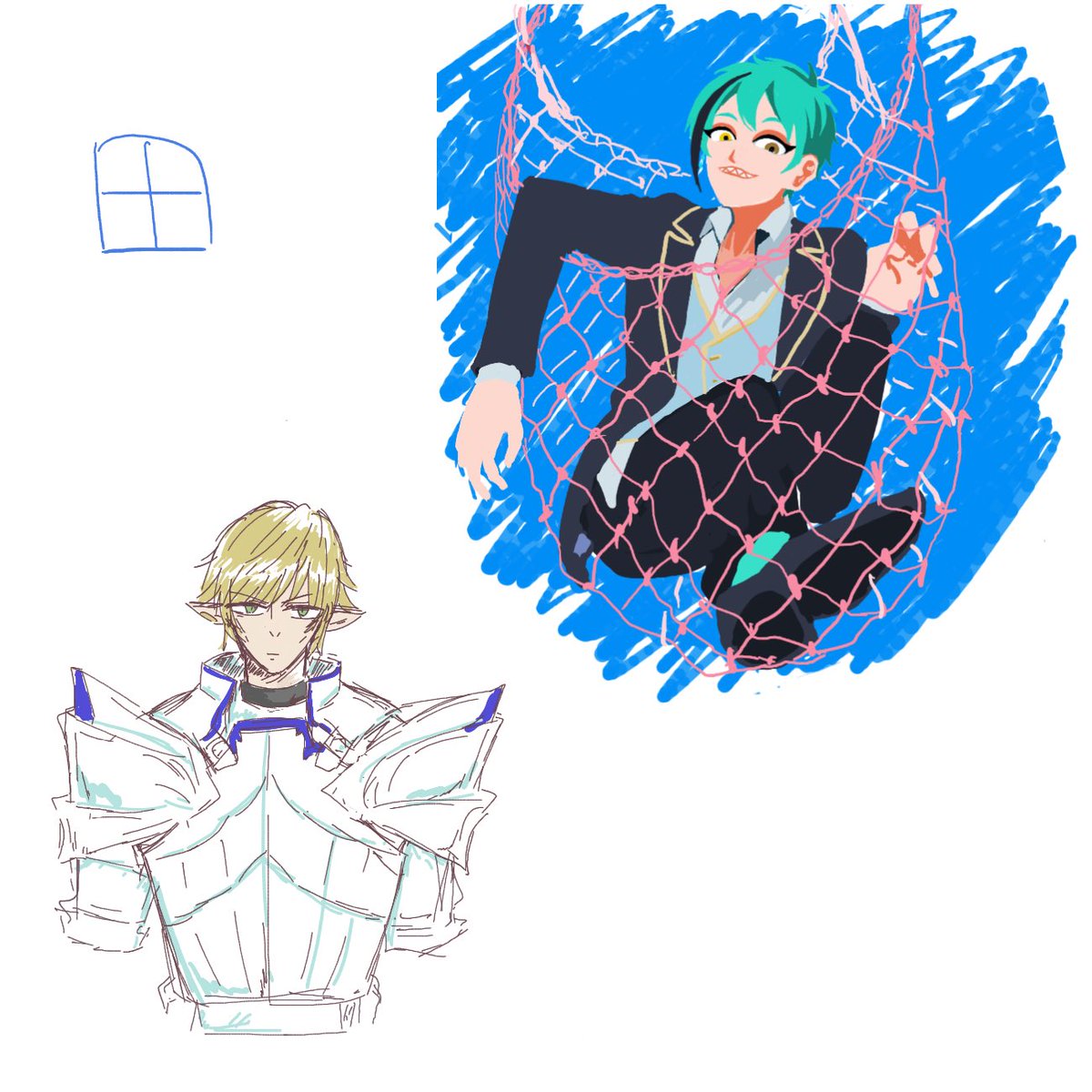 昨日しゃけさんと絵茶した時の フォレスト チャリ税コスメのイラスト