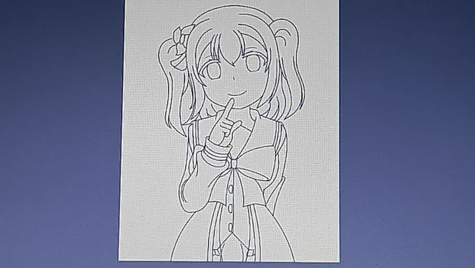 イラストの進捗
ルビィちゃんの線画が完成したところです❗ 