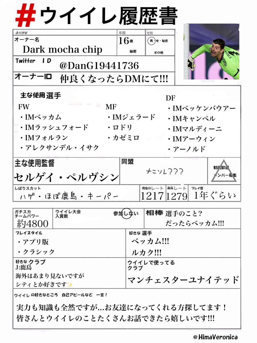 ウイイレ履歴書