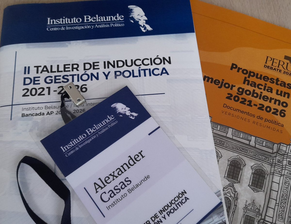 Culminamos el II Taller de Inducción de Gestión y Política 2021-2026, dirigido a los nuevos congresistas de <a href="/AccionPopular/">Partido Político Acción Popular</a> a cargo del <a href="/ibelaunde/">Instituto Belaunde</a>