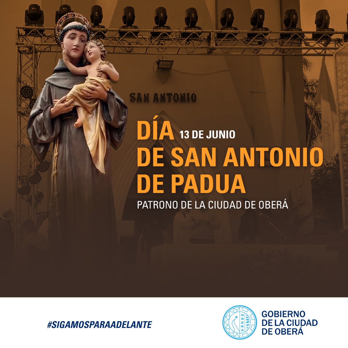 13 de Junio Dia de #SanAntoniodePadua Patrono de la Diócesis y Ciudad de #Oberá