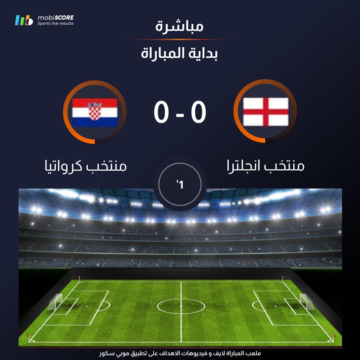 mobiSCORE_app's tweet photo. بداية قمة اليوم في اليورو

انجلترا - كرواتيا https://t.co/9y5GVaTnP8