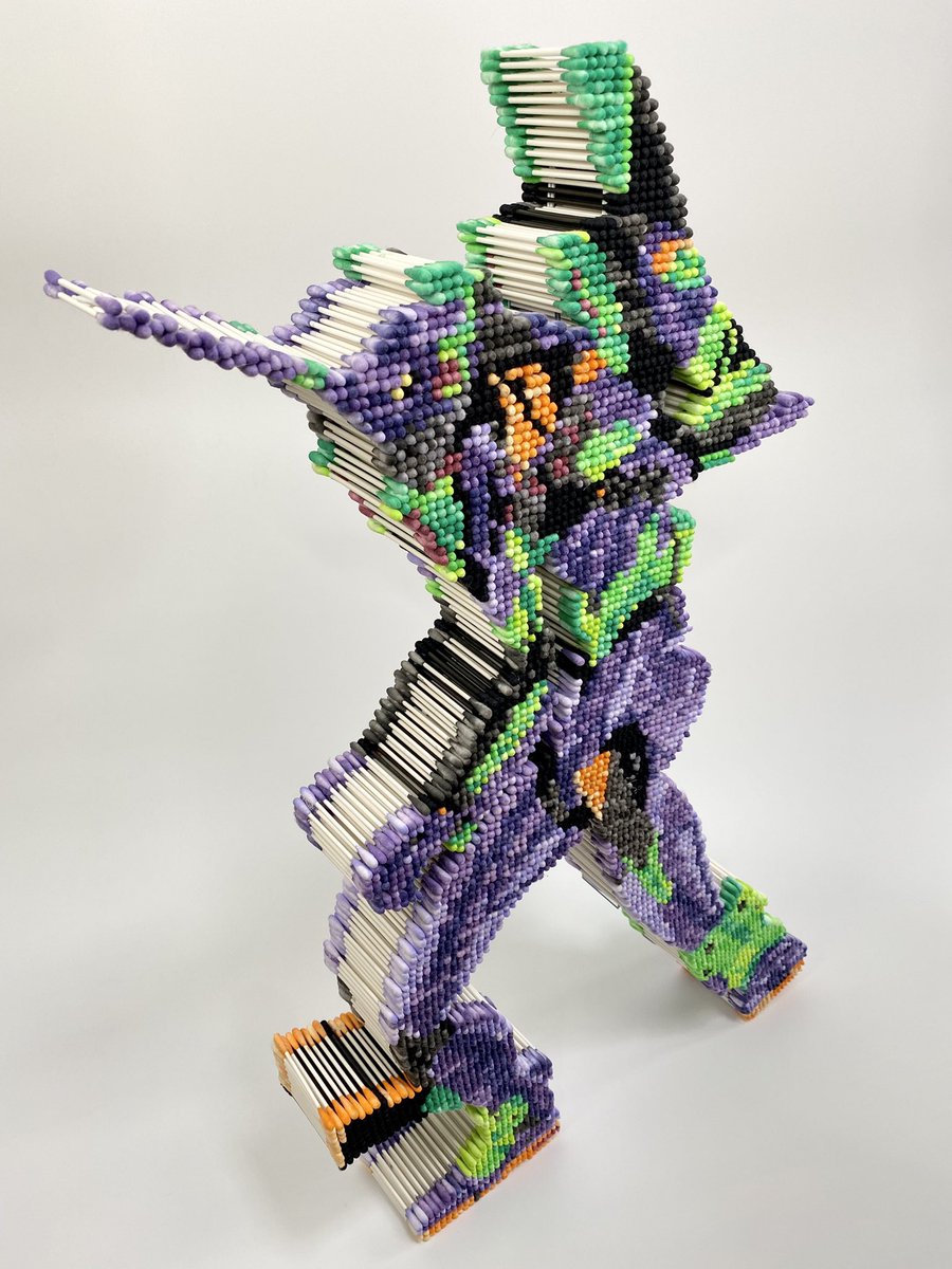 綿棒でエヴァンゲリオン初号機を作りました 綿棒でエヴァンゲリオン初号機を作りました