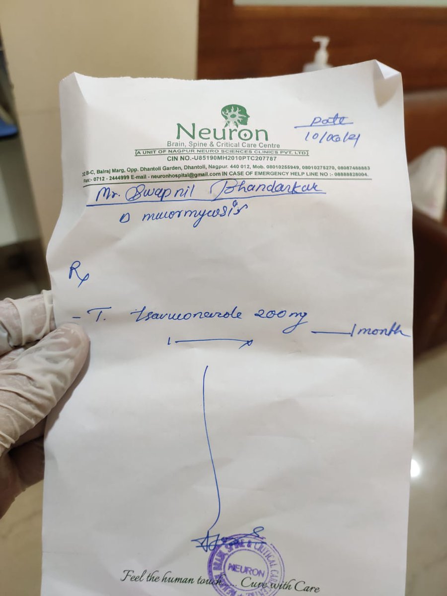 DuragkarGouri's tweet photo. #Mucormycosis #BlackFungus
@SonuSood @PMOIndia @CMOMaharashtra 
Sir need below medicine on urgent basis.patient condition is very critical.
Patient Name: Swapnil Bhandarkar
Age:34,nagpur
Contact no:9422819628,9860706340 https://t.co/deg7UDYQbT