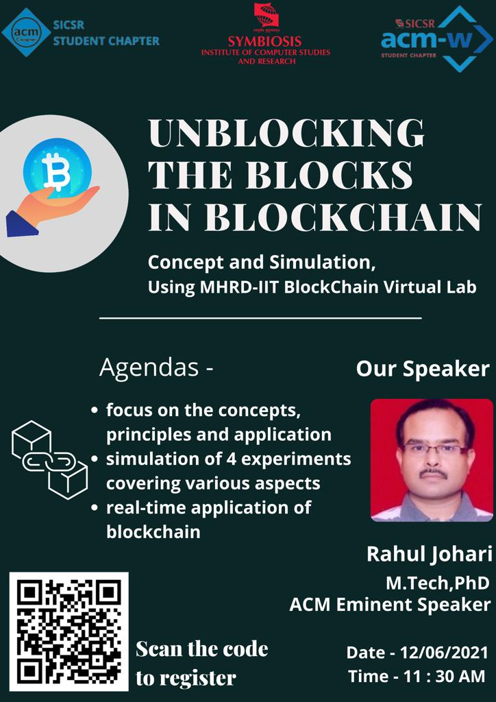 rahuljohaari's tweet image. Thank you SICSR (Symbiosis Institute of Computer Studies and Research) ACM SICSR chapter @acm_sicsr for extending kind invitation to deliver a talk on #blockchaintechnology. Great Experience
@acmusict @Indiaacm @acmeducation @TheOfficialACM @GGSIPUIndia