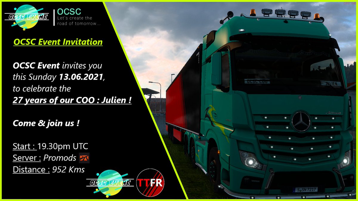 OCSC_Officiel's tweet image. To celebrate Julien&apos;s birthday, join us tonight on a specially designed convoy ! 🎂🎉

To join us, nothing could be simpler, just click on the link below 👇

ocsc.fr/convoys