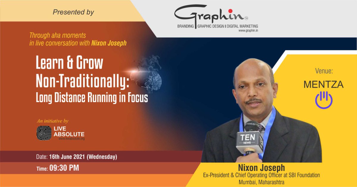 AjeshKumarNK's tweet photo. A Leader or an entrepreneur is like a marathon runner. By choosing to lead, We have a long distance to run. @AjeshKumarNK is going to have a conversation with @NixonJoseph1708 in @MentzaCircles to explore the topic Learn & Grow–Non Traditionally: Long Distance Running in Focus https://t.co/GrmhaicLeQ