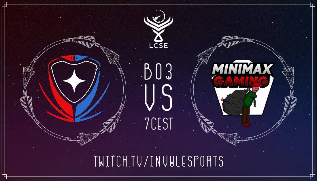 ⭐ MATCHDAG ⭐

It's <a href="/Leagues_GG/">Leagues.gg</a> #LCSE Sunday today as we face <a href="/GamingMinimax/">MiniMax Gaming</a> in a BO3 at 19:00 CEST / 18:00 BST! 😍

As always you can catch a full broadcast of the match later over at twitch.tv/invulesports! 📺

#RaiseYourShields #INVULWIN