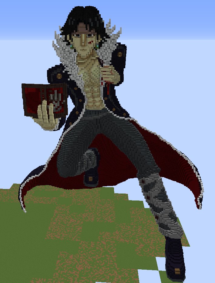 sealstorm1's tweet image. Chrollo from hunter x hunter in Minecraft