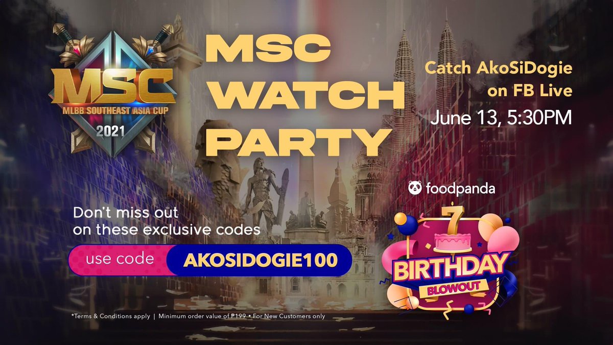 MPLPhilippines's tweet photo. Game loading, yummy food on the way! ๐น๐ฎ MSC 2021 Finals is happening and @foodpandaPH is joining the celebration!
Support Blacklist International and Execration and order your game night munchies on foodpanda during the #MSCWatchParty to enjoy discounts.
#ComebackLegends https://t.co/X4xBbEiqEO
