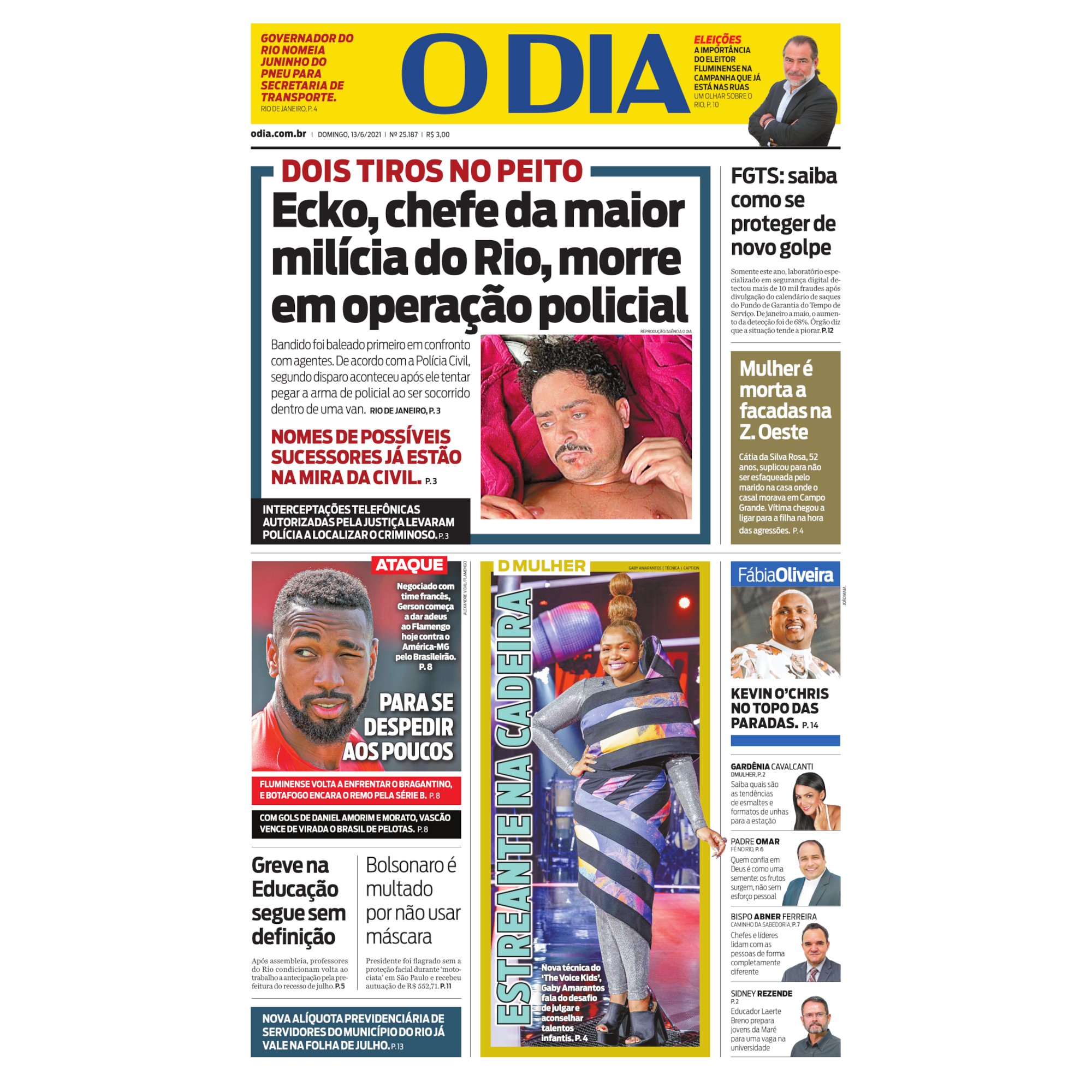 Jornal de domingo - 14 de junho de 2020 - Para-Não-Mais