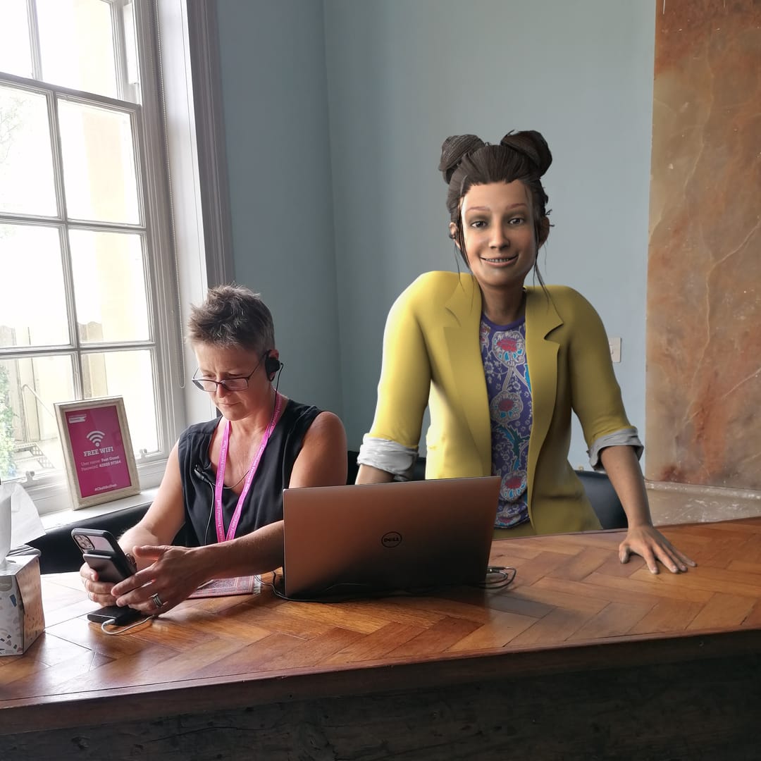 cheltfestivals's tweet photo. Our #AI Guest Curator, AIDA has been popping in to say hi throughout #CheltSciFest. Have you spotted her out and about? 👀 There are still loads of great events to see today! Check them out here: https://t.co/IdU9fVITa3
#BeTheChange https://t.co/ra3Bk8LEpT