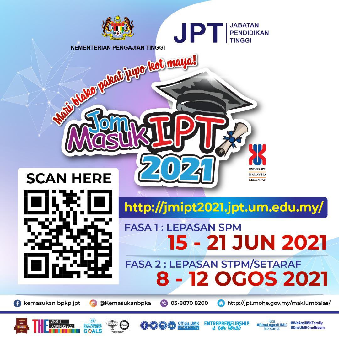UMKPersediaan's tweet photo. Temui Program Asasi Sains UMK di #JomMasukIPT2021 bagi lepasan #SPM2020 #spm2020results #SPM2019 yang memohon @twt_upu https://t.co/E6Nsv9dNSu