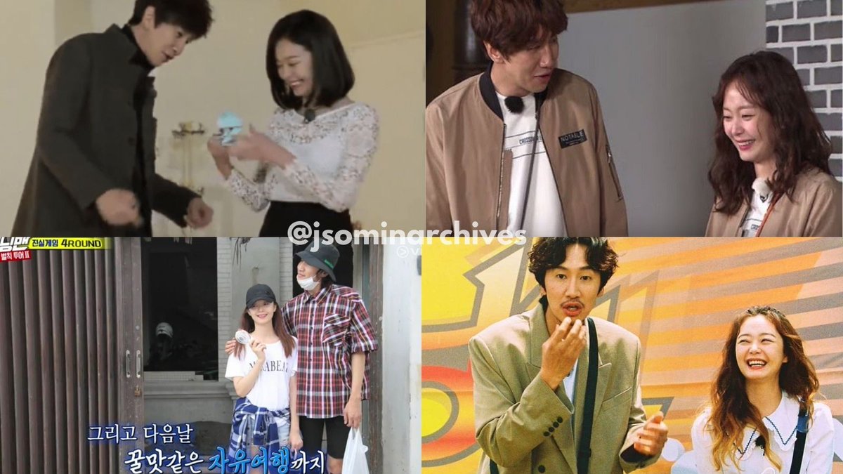 Kwangsoo is the 1st Running Man member that Somin partner on the show when she was still a guest &amp; after she joined the fam Somin became the female counterpart of Kwangsoo &amp; KwangMin was formed. Thank you so much again for being a loving older brother/ friend to Somin💙