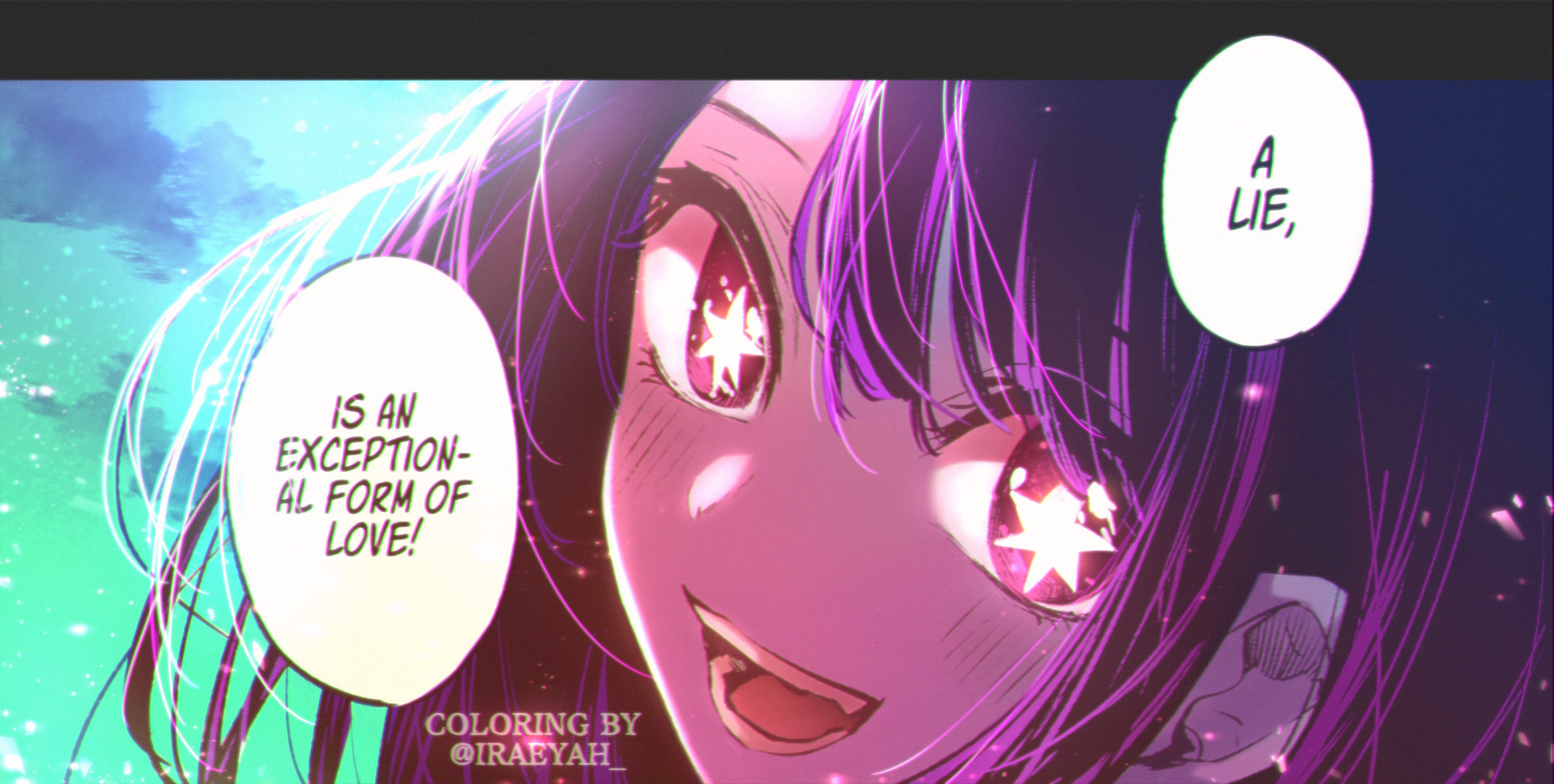 Rae-ahn ✦ Commissions Open on Twitter: "OSHI NO KO SPOILERS, CHAPTER 1 || " Ai &amp; Lies" PLEASE READ THIS GEM IF YOU HAVEN'T. IT'S JUST.... MWAH   #OshiNoKo #HoshinoAi #mangacoloring https://t.co/8X0Kxz8yl9" /