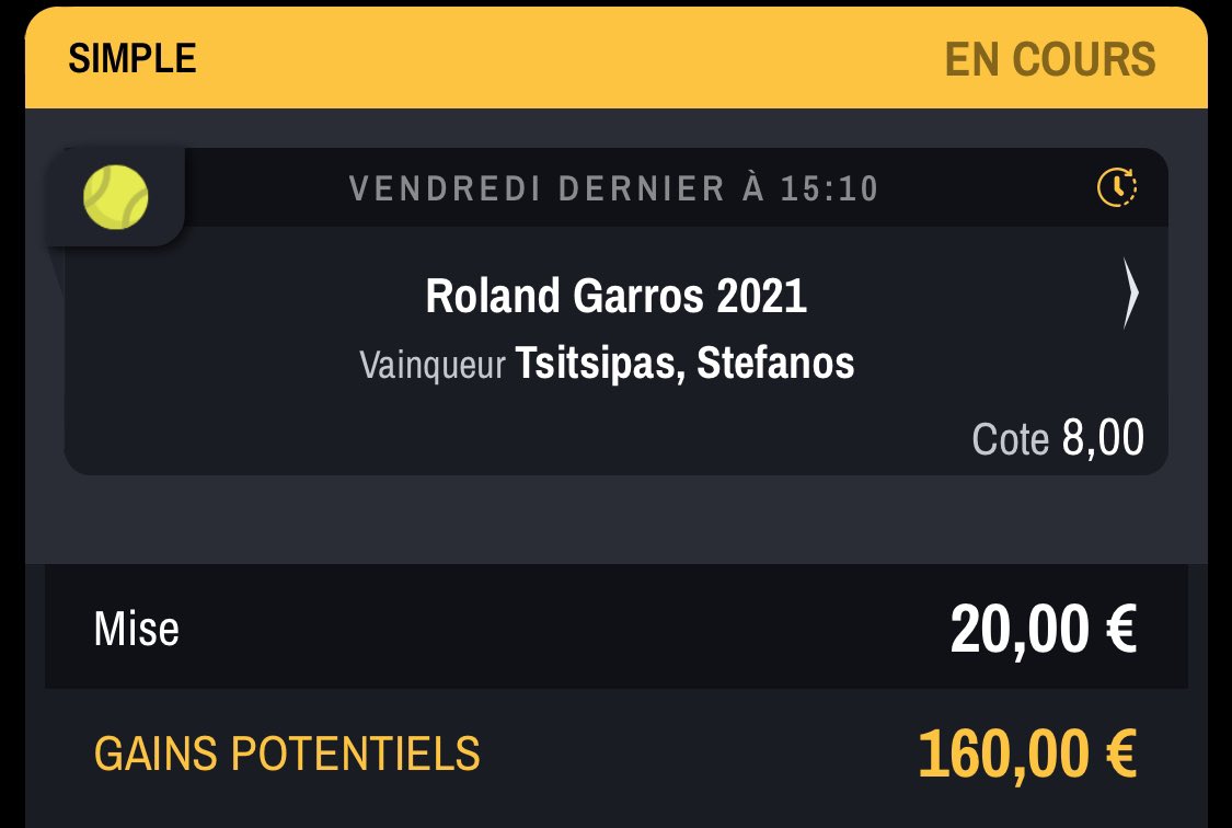 Oliviet94's tweet photo. Aujourd’hui, j’ai la chance de pouvoir assister à la finale H de #RolandGarros et que ce ticket soit encore en vie. On partage cette aventure ensemble et j’aimerai vous y emmener avec moi à ma façon. 

Si Tsitsipas gagne, 4x10€ en PSC parlais ceux qui RT le tweet et me follow https://t.co/510hOnq8Lr