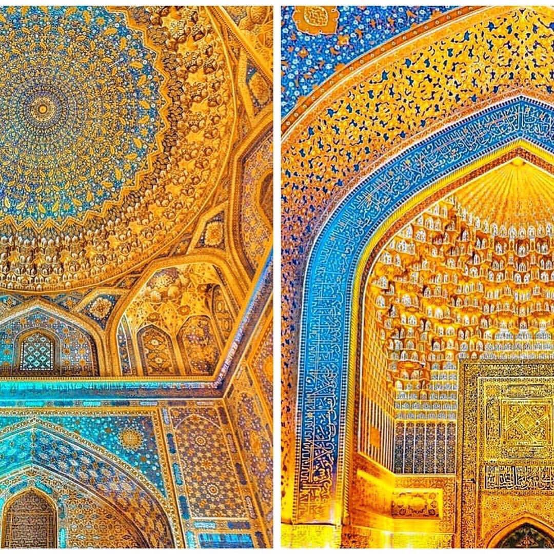 ウズベキスタンの古都・サマルカンドにも、美しい3棟のメドレセが