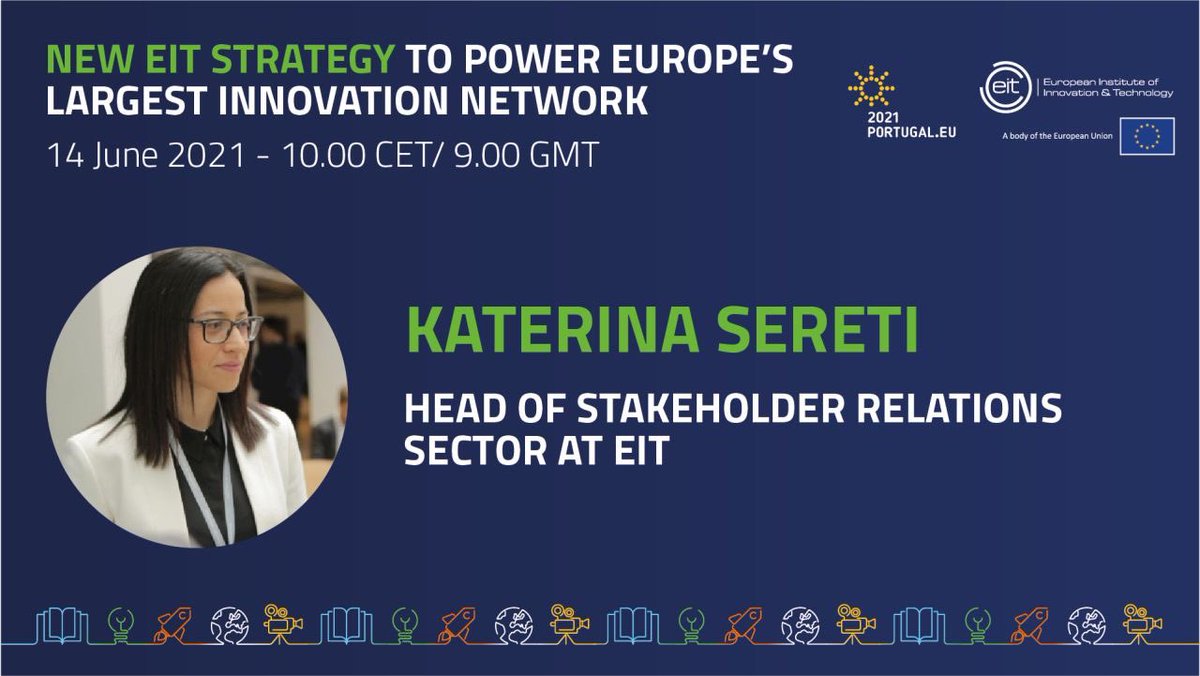 Sereti_K's tweet photo. Excited to host a session about the upcoming Call for an EIT KIC in Cultural & Creative Industries and Sectors this Monday, at 16.45CET! Check the EIT Strategy launch event programme at https://t.co/WBglmLl0xr and register to join us.
#eit #eitforum https://t.co/1Yv3jGayIe