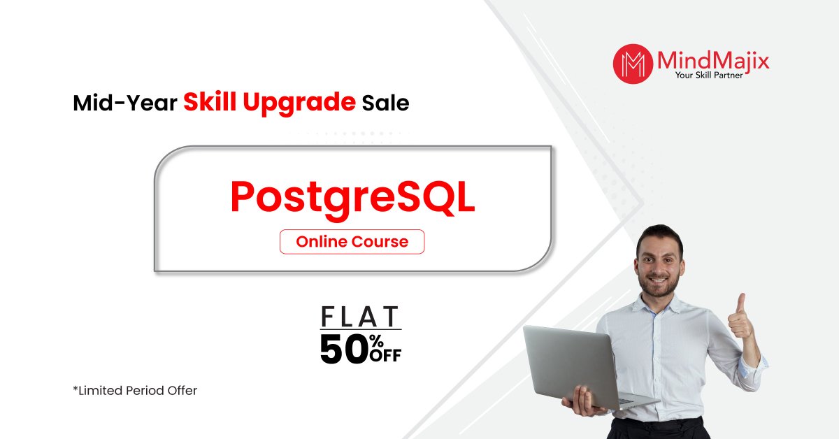 mindmajix's tweet image. Become an expert with @Mindmajix's 👉𝐌𝐢𝐝-𝐘𝐞𝐚𝐫 𝐒𝐤𝐢𝐥𝐥 𝐔𝐩𝐠𝐫𝐚𝐝𝐞 𝐒𝐚𝐥𝐞 is here with amazing discounts on #PostgreSQLonlineTraining
Enroll Here -bit.ly/3vgN0Zr
#PostgreSQLonlineTraining #PostgreSQLTraining #PostgreSQLonlinecourse #PostgreSQLcourse