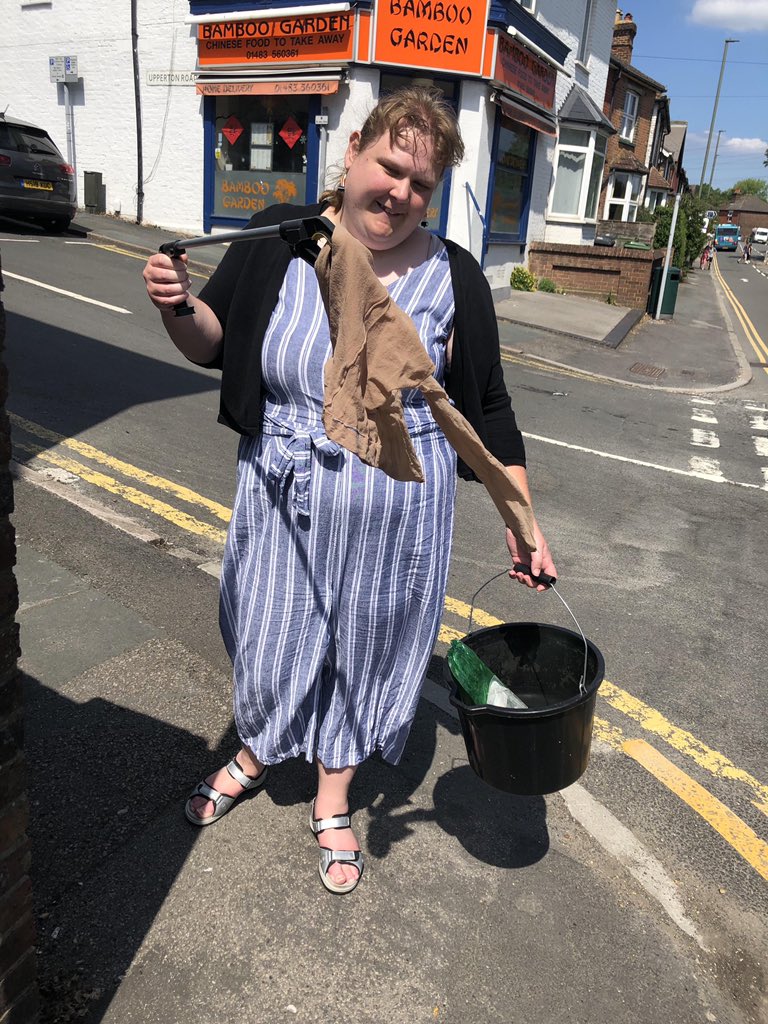 Great to see so many people supporting <a href="/plasticfreegld/">Plastic Free Guildford</a> to clean up #Guildford. We’ve done our little bit too. Plastic / glass bottles / cans. Discarded masks.  And even a pair of ladies tights!