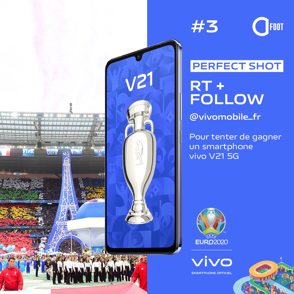 ActuFoot_'s tweet photo. Pendant tout l’#EURO2020, on va vous gâter avec vivo ! 🔥 

🎁 1 Smartphone vivo V21 à gagner 📱 

🔁 RT + FOLLOW @vivomobile_fr 

🍀 Tirage au sort dès demain 🤞 https://t.co/DeaKPSTaBY