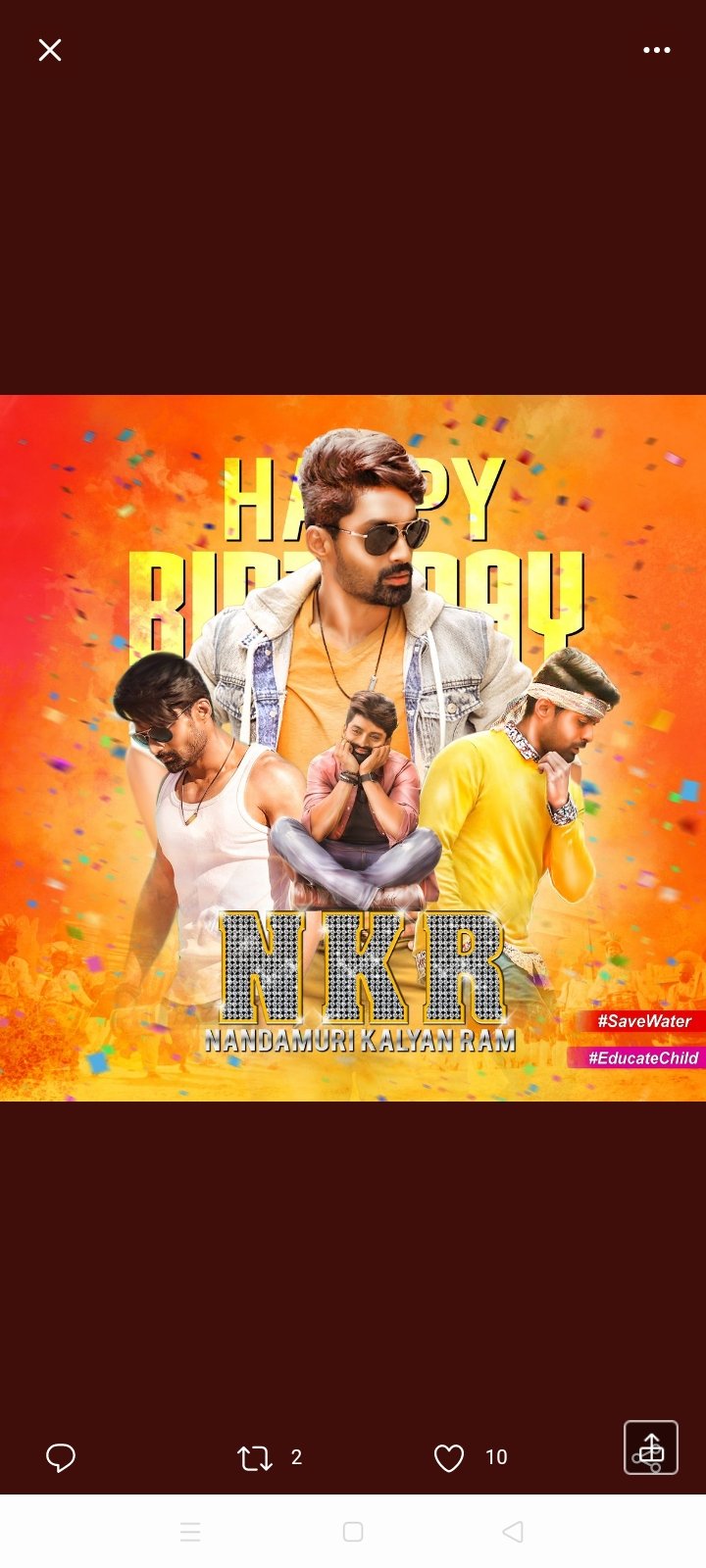 Hadvanc Happy birthday Energetic star nandamuri Kalyan Ram 