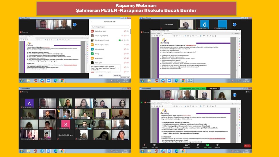 Kapanış Webinarı-Şahmeran PESEN Karapınar İlkokulu Bucak Burdur